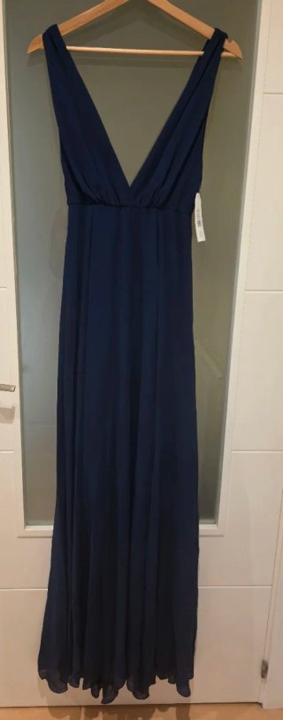 Vestido fiesta Veneno en la piel azul marino