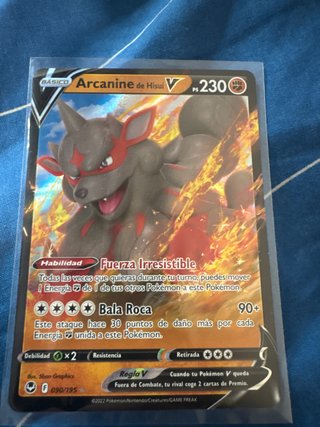 Carta Pokémon Arcanine de Hisui V 230 HP