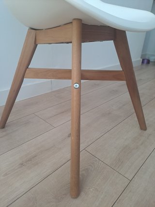 Silla Ikea Blanca Patas Madera
