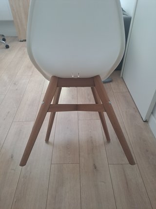 Silla Ikea Blanca Patas Madera