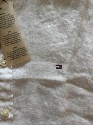 Camisa Lino Tommy Hilfiger Blanca Talla M