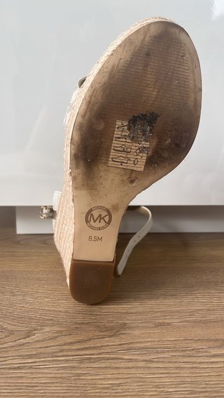 Sandalias Cuña Michael Kors Originales Beige