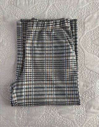 Pantalones anchos de mujer a cuadros