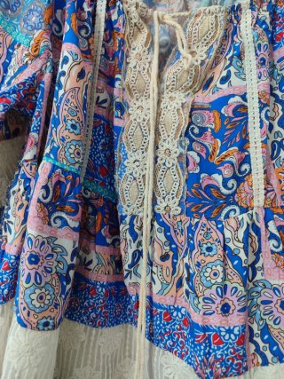 Blusa fantasia taglia unica, made in Italy,