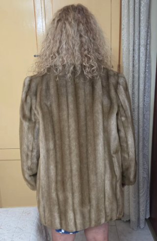 Abrigo pelo sintético vintage tipo bisón