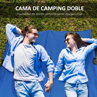 Cama Plegable Azul para Camping