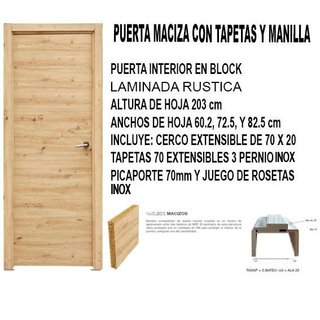 PUERTAS MACIZAS ROBLE RUSTICO VH