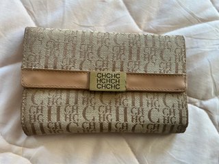 Cartera Carolina Herrera Beige y Marrón