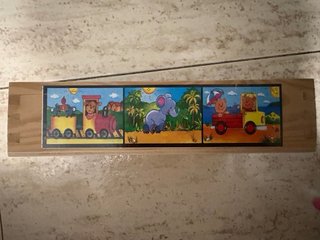 6 Puzzles Madera 15 Piezas Infantiles piezas cubos