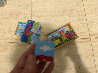 6 Puzzles Madera 15 Piezas Infantiles piezas cubos