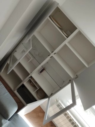 Mueble Salón Comedor Gris y Blanco