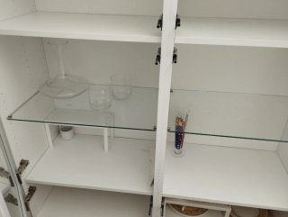 Mueble Salón Comedor Gris y Blanco