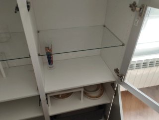 Mueble Salón Comedor Gris y Blanco
