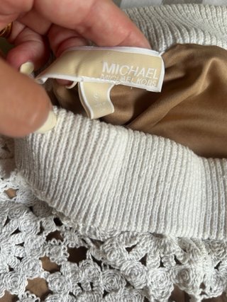 Falda Michael Kors Crochet Blanca