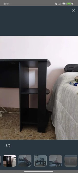 Escritorio esquinero madera negro