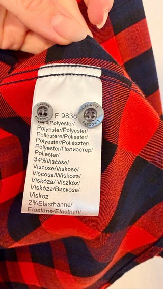 Camisa Lacoste Slim Fit a cuadros
