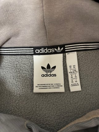 Sudadera Adidas Hombre Gris y Negra