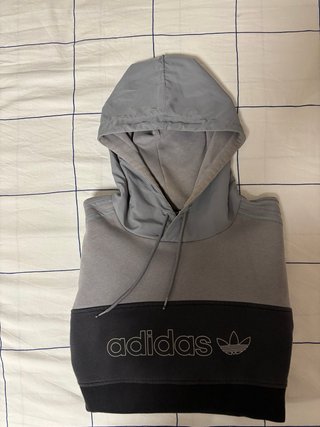 Sudadera Adidas Hombre Gris y Negra