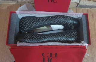 Bailarinas Carolina Herrera  Negras y Doradas T40