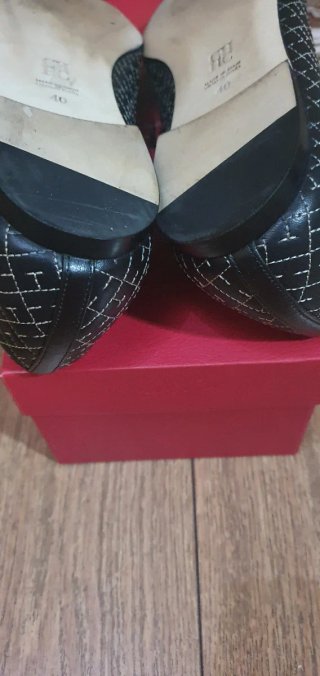 Bailarinas Carolina Herrera  Negras y Doradas T40
