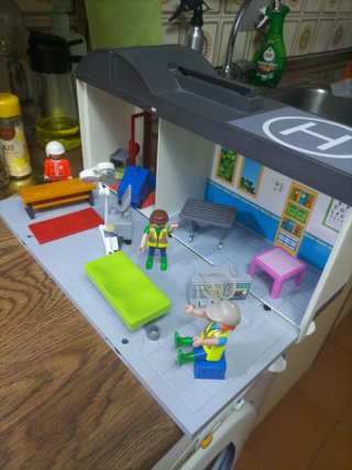 Lote Playmobil: Avión, Coche, Autocaravana, Helicó