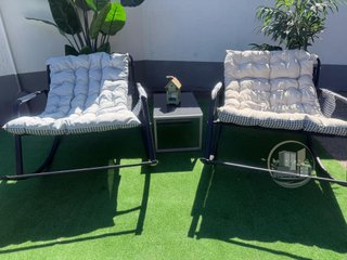 Nueva Silla Mecedora Tumbona Beige.
