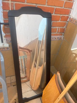Espejo de pie madera y cristal