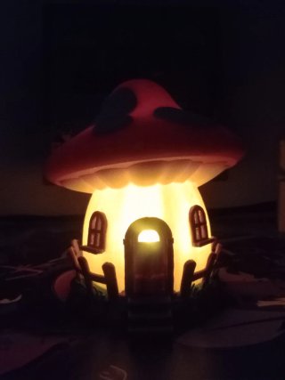 Casa Hongo Porta Velas Impresa en 3D