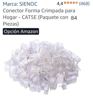 Conectores RJ45 Cat5e (10uds)