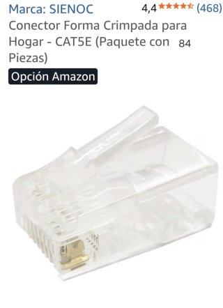 Conectores RJ45 Cat5e (10uds)