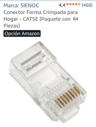 Conectores RJ45 Cat5e (10uds)