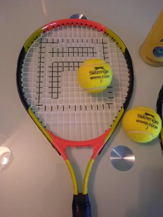 2 Raquetas Tenis Fila + Tubo Pelotas Wimbledon