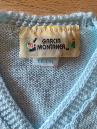 Conjunto Rebeca y Calcetines Bebé Azul. 6 M. Nuevo