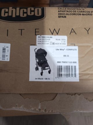 Silla de paseo Chicco Liteway 4 Negra