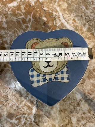 Joyero/Costurero Corazón Osito Azul