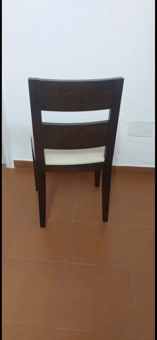 Sillas de salón madera y piel