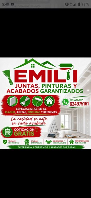 Pintura juntas Pladur y Reformas