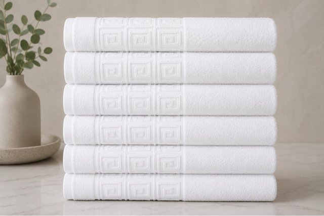 6 Toallas de Baño Monica Algodón Blancas