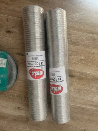 2 Tubos Flexibles Aluminio Ø100mm x 3m