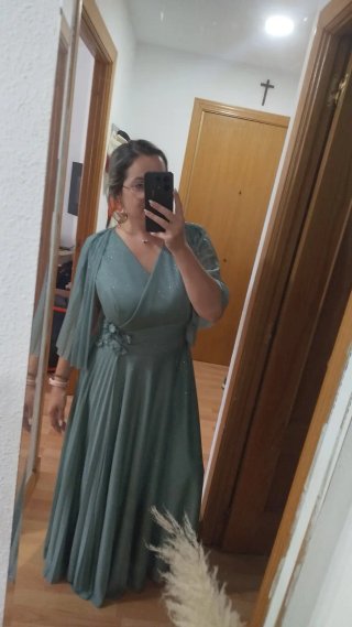 Vestido verde de ocasión