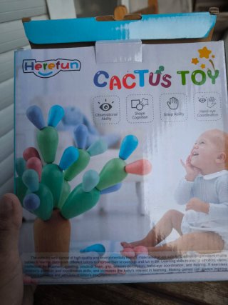 Juguete madera cactus de equilibrio Montessori