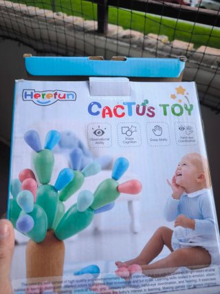 Juguete madera cactus de equilibrio Montessori