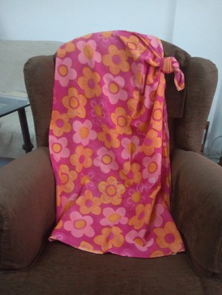 Pareo playero estampado de flores