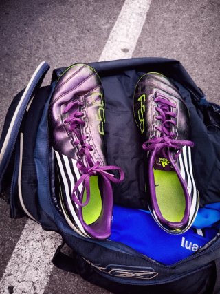 Zapatillas de fútbol Adidas F50 Morado/Blanco