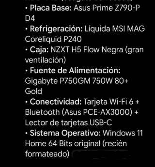 PC i7 13gen, 64GB RAM, RTX 3060 12GB, 7TB (3TB SSD