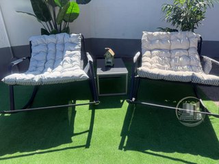 Nueva Silla Mecedora Tumbona Beige.