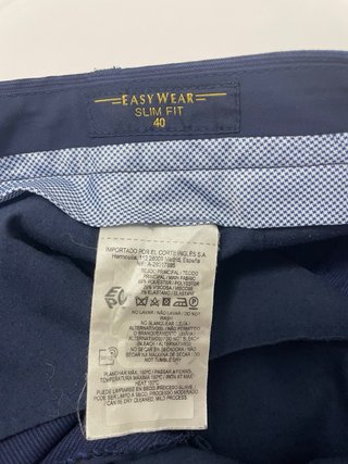 Pantalón hombre azul Easy Wear Slim fit