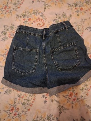 Shorts jeans vita alta