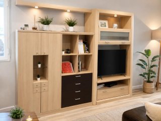 Mueble de salón modular madera