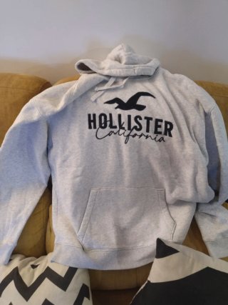 Sudadera Hollister California Gris Hombre